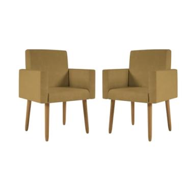 Imagem de Kit 02 Cadeiras Escritório Recepção Balaqui - Capuccino