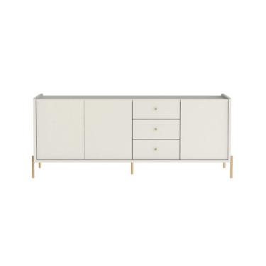 Imagem de Buffet Jasper 3 Portas e 3 Gavetas Off White com Dourado Província