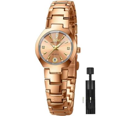 Imagem de Relógio OPK Fashion Rose Gold em aço inoxidável para mulheres