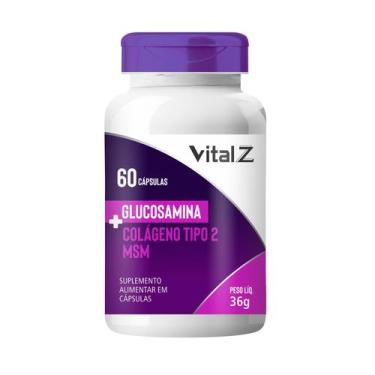 Imagem de Glucosamina + SMS + Colágeno tipo 2 ( 60 Cápsulas ) - Vital Z