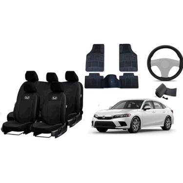 Imagem de Capa de couro + Tapete + Capa de volante -civic 20-24