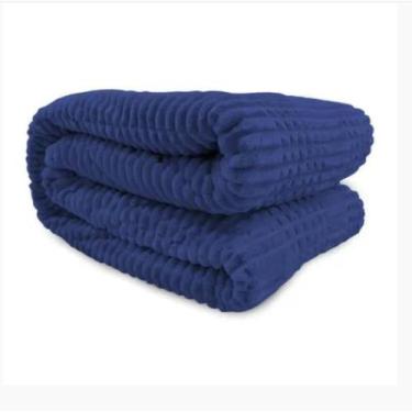 Imagem de Cobertor / Manta Microfibra King Mont Blanc - Andreza Navy - Andreza E