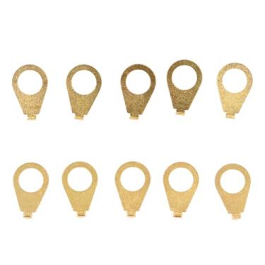 Imagem de 10 Pçs Botões de Guitarra Ponteiro Indicador Placa Ferro Potenciômetro Indicador Espaçador para les Paul Guitarra Elétrica (GOLD)