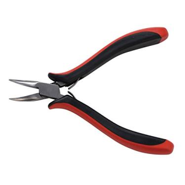 Imagem de The Beadsmith Platinum Series German Bent Chain Nose Pliers, inches (120mm) with Polished Steel Head, red and Black Ergonomic Comfort Grip Handle and Double-Leaf Spring, Tool for Jewelry Making
