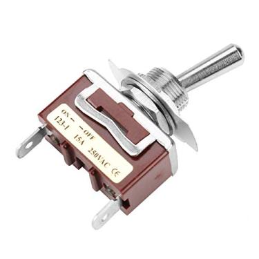 Imagem de Akozon 15A 250V Ligado/desligado Interruptor Oscilante Momentâneo - 2 Pinos, 2 Posições, 12 Mm