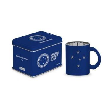 Imagem de Caneca vidro diamond metalic lata times - cruzeiro ref:14435 - Brasfoo