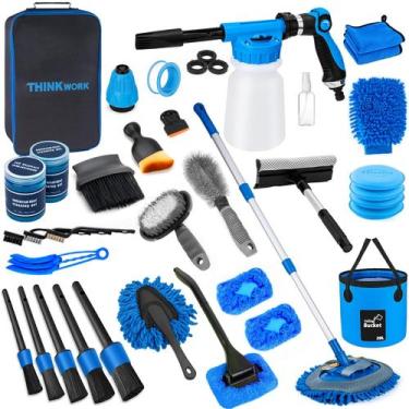 Imagem de Kit de lavagem de carros THINKWORK Car Detailing com pistola de espuma