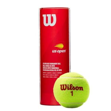 Imagem de Kit Bolas Wilson Tennis Us Open Red Tourrnament WRT137600 AMARELO/VERM