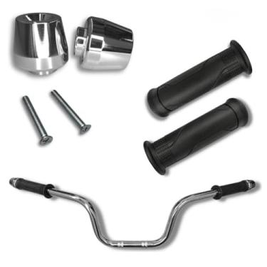 Imagem de Guidão Cargo Moto 160 150 125 2016/2022 Com Peso Da Pcx Manopla CG/Titan/Fan/MIX/START Acessório