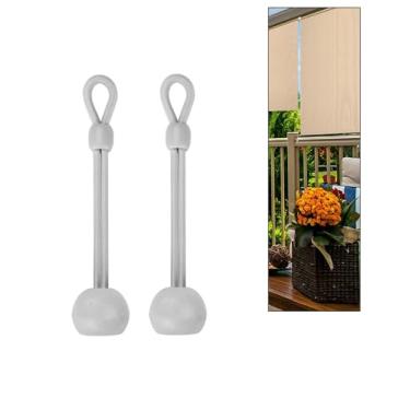 Imagem de IVYSUN Peças de reposição de persiana amarradas, resistência ao clima, compatível com persiana externa Coolaroo, persianas externas (pedra do rio, 2 peças)