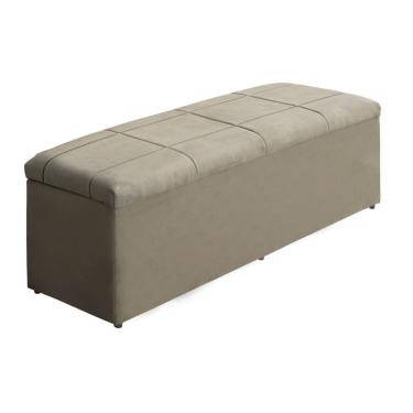 Imagem de Baú Recamier 1,58-Suede Bege
