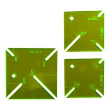 Imagem de Régua Gabarito Canto Mitrado Patchwork Artesanato Fluorecent - LAPIDAR