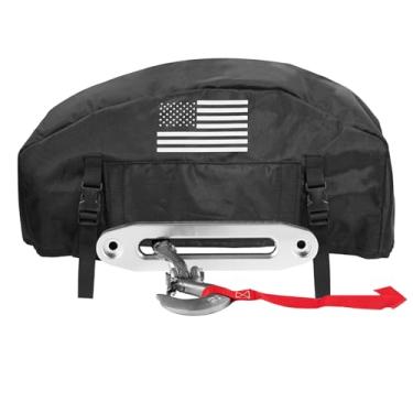 Imagem de Tewgug Capa Para Guincho, 2025, Última Bandeira, À Prova D'Água, De Poeira, Acessórios Proteção Ambientes Internos E Externos Guinchos Elétricos 8.000 A 13.500 Libras Com Ajustável Resistente Raios