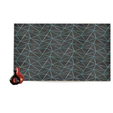 Imagem de Papel De Parede Concreto Linhas Azul Turquesa 3,5M Kkt270 - Você Decor