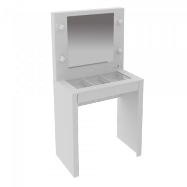 Imagem de Penteadeira Com Espelho E Iluminação Tecno Mobili Branco