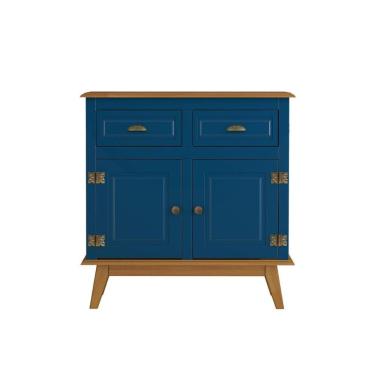 Imagem de Balcão Buffet Aparador 2 Portas 2 Gavetas New Veneza Azul Petróleo