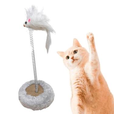 Imagem de Brinquedo Gato Mola Maluca Chocalho Brinquedo Gatos - Tatu De Boa