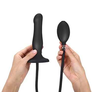 Imagem de Dildo Inflável com Ventosa strap-on-me 14cm x 3,5cm Até 6cm de Largura Esferá para Vibração Mecanica