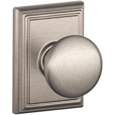 Imagem de SCHLAGE F10PLY619ADD F10-PLY-ADD Conjunto de maçanetas de porta de passagem Plymouth com acabamento decorativo Addison