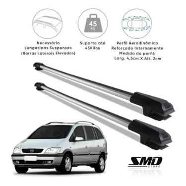 Imagem de Rack Travessa Teto Prata Aluminio Gm Zafira 1998 A 2012 - SMD