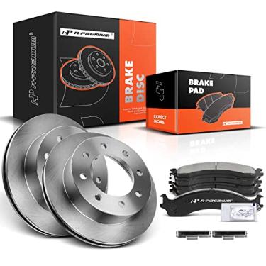 Imagem de A-Premium Kit De Rotores Freio A Disco Ventilados Dianteiros 12,85" (326,4 Mm) + Pastilhas Cerâmica Compatíveis Com Modelos Dodge Selecionados - Ram 2500/Ram 3500 2000 2001 2002, Conjunto 6 Peças