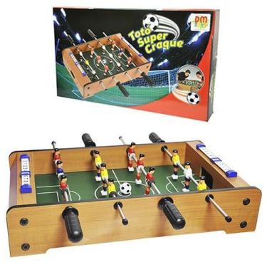 Imagem de Jogo de futebol toto / pebolim super craque 51x31x10cm na caixa - DM B