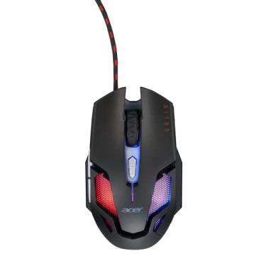 Imagem de ACER Mouse Gamer Óptico Nitro NMW200 Sensor 6D de alta precisão Retroiluminado em 7 cores, Design Simétrico e ergonômico Preto com detalhes em vermelho