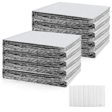 Imagem de Folha de isolamento de bolha reflexiva 6 mm de espessura dupla bolha de alumínio escudo de painéis de isolamento de porta de garagem kit barreira radiante para janelas RV telhado parede do sótão (20,5