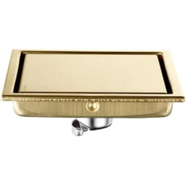 Imagem de Ralo De Piso De Chuveiro Linear, Ralo De Chuveiro Retangular Quadrado Invisível De Aço Inoxidável 304 Com Grade De Inserção De Azulejo Tampa Removíve, Mid Drain, 11x11cm(4.3x4.3'')