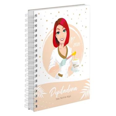 Imagem de Agenda Comercial 2026 Personalizada Capa Dura Depiladora Ruiva Cores (Nude)