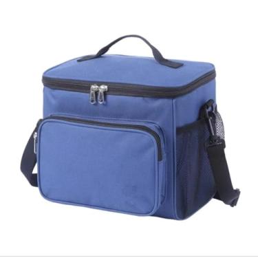 Imagem de Bolsa Térmica Grande Portatil Marmita Viagem Com Alça 25cm*16cm*23cm (AZUL)