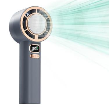 Imagem de Ventilador Pessoal | Ventilador de Mão com Visor Digital para Resfriamento,Dispositivo de Arrefecimento Portátil com Bateria 3000mAh e 1-120 Velocidades para Acampamento Mochilismo