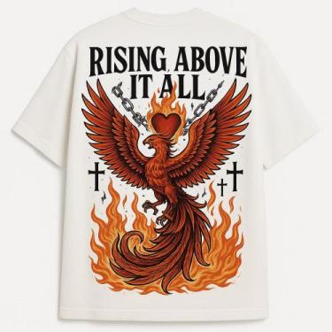 Imagem de Camiseta Streetwear Oversized Masculina Rising Above It All - swagon, 