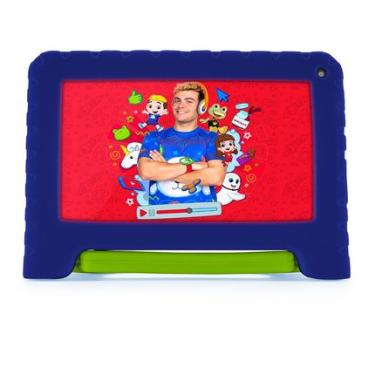Imagem de Tablet Infantil Luccas Neto 4GB RAM + 64GB Tela 7 pol. Case - Android 13 Quad Core Multi - NB423OUT [Remanufaturado] NB423OUT