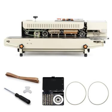 Imagem de U.S. SOLID Máquina seladora de enchimento contínua, seladora horizontal automática com controle digital de temperatura para sacos de PVC, filme, codificação de carimbos 110 V