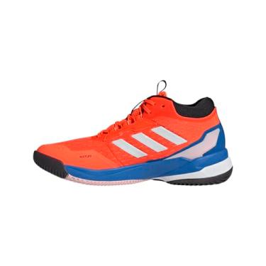 Imagem de adidas Crazyflight 6 Tênis masculino de cano médio para uso interno, Team Solar Orange/Zero Metallic/Bright Royal, 40