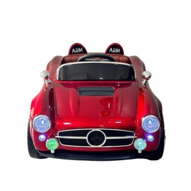 Imagem de Mini carro eletrico infantil retro 12v vermelho - importway
