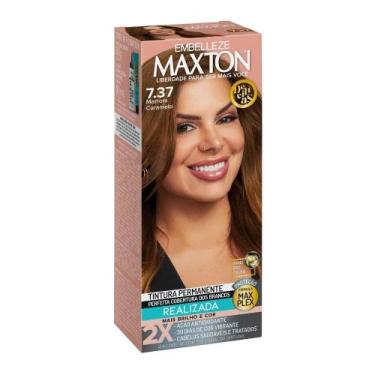 Imagem de Tintura Maxton Kit Prático 7.37 Marrom Caramelo
