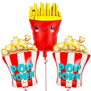 Imagem de XtraGrande, balão de pipoca 3D de 76 cm - Decorações de festa com tema de carnaval | Balões de carnaval para decorações de carnaval | Decorações de pipoca para decorações de noite de cinema | Decorações de festa à noite de cinema