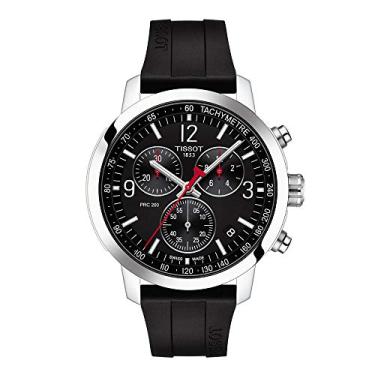 Imagem de Tissot Relógios masculinos PRC 200 GTS SS BK RB BK Arab IND CHR, Preto, Movimento de quartzo