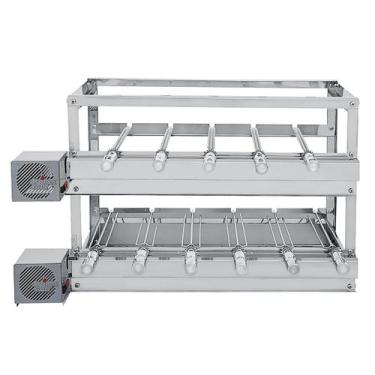 Imagem de Churrasqueira Grill TRIPLA Rotativa Inox - 11 Espetos Giratórios - ART
