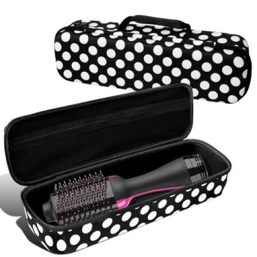 Imagem de LVKAYCE Estojo rígido para escova Revlon para secador de cabelo original 1.0/Plus 2.0, bolsa de armazenamento portátil de viagem, compatível com todas as marcas Hot Tools, escova de ar quente