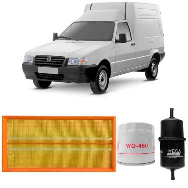 Imagem de Kit Filtro Ar Óleo Combustível Fiat Fiorino 1.5 92 a 2005 Wega