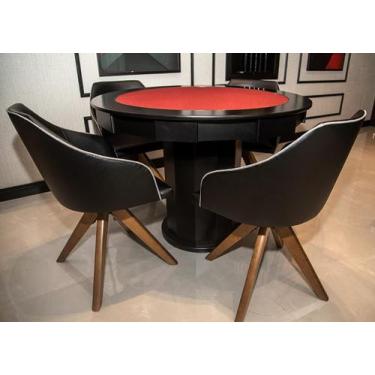 Imagem de Mesa de Carteado com Gavetas e Porta copos - 1,37x0,80 - Sem xadrez - 