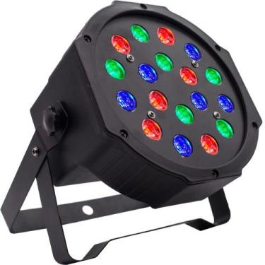 Imagem de Canhão Refletor 18 Leds Rgb Dmx Jogo Luz Iluminacao Dj - GT69 - Lorben