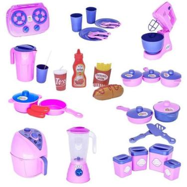Imagem de Kit Infantil Menina Panela Comidinhas Eletro Louça 33Pç - Altimar