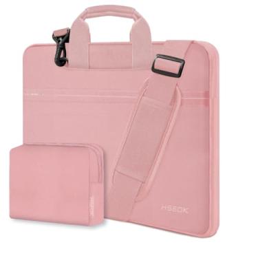 Imagem de Hseok Bolsa de ombro fina para laptop de 13 a 14 polegadas com capa pequena compatível com MacBook Pro de 14 polegadas M4/M3/M2/M1 2025-2021, Mac Air/Pro de 13,3 polegadas, XPS 13/14 e a maioria dos