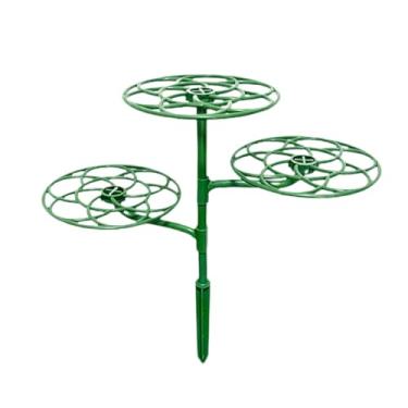 Imagem de WeiLaiKeQi Suporte para plantas em escada, suporte para trepadeiras de bonsai, estrutura de gaiola para plantas com altura ajustável e várias camadas para peônia, M