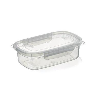 Imagem de Pote Para Alimentos Raso Grande Travas 1,100ml Transparente - Nitron