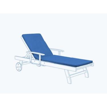 Imagem de Almofada P/ Espreguiçadeira  Colchonete AZUL 123ORGANIZEI - 123 Organi